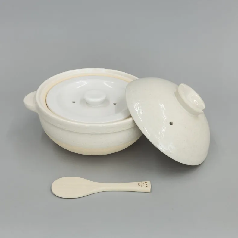 Kamado-san Rice Cooker Donabe White - 3 Go