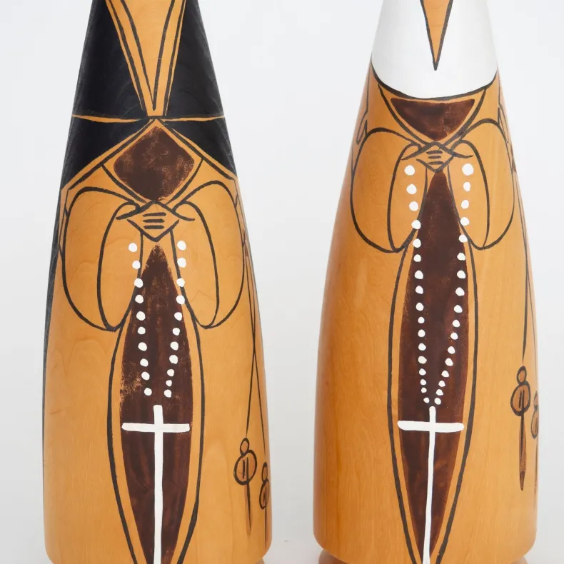 088 Unknown, Japan Wood Object (Pair)