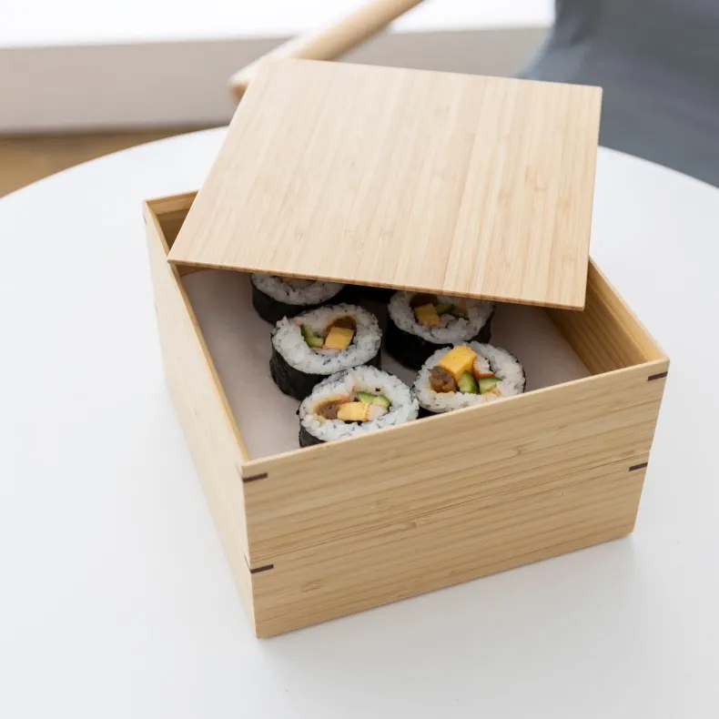 Kosuga Bamboo Tiered Square Lunch Box Set