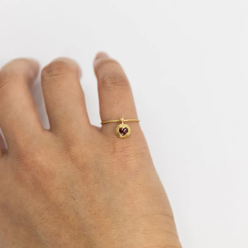 Black Barc 'Heart' Stacking Ring