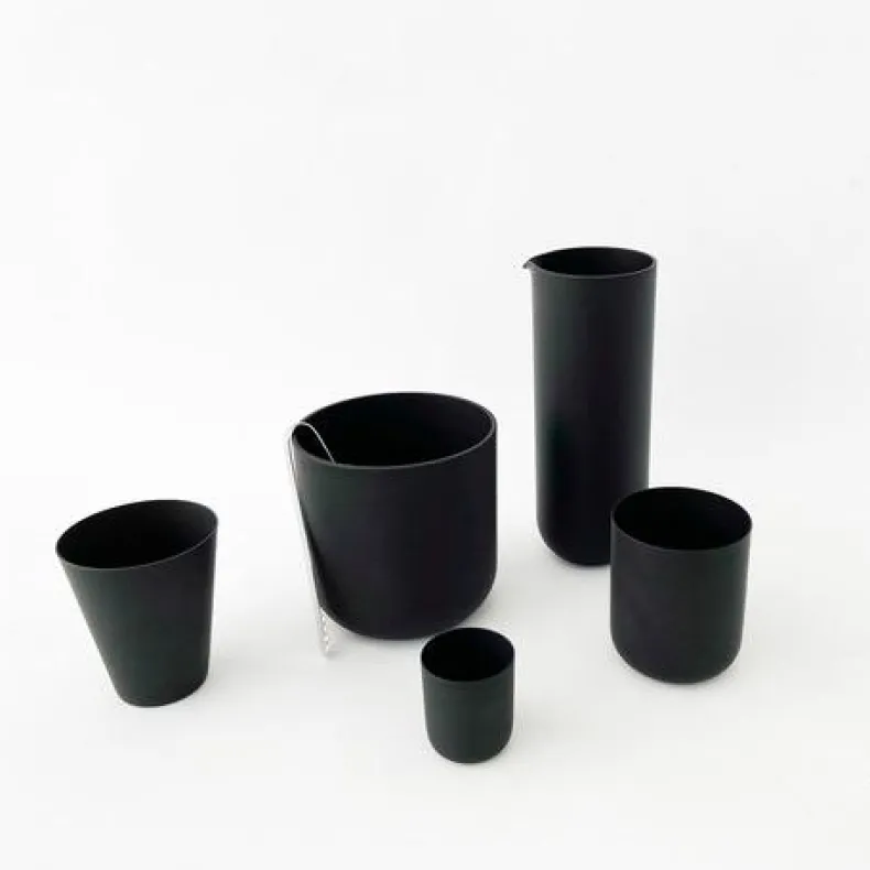 Sugahara Matte Black Glass Pitcher