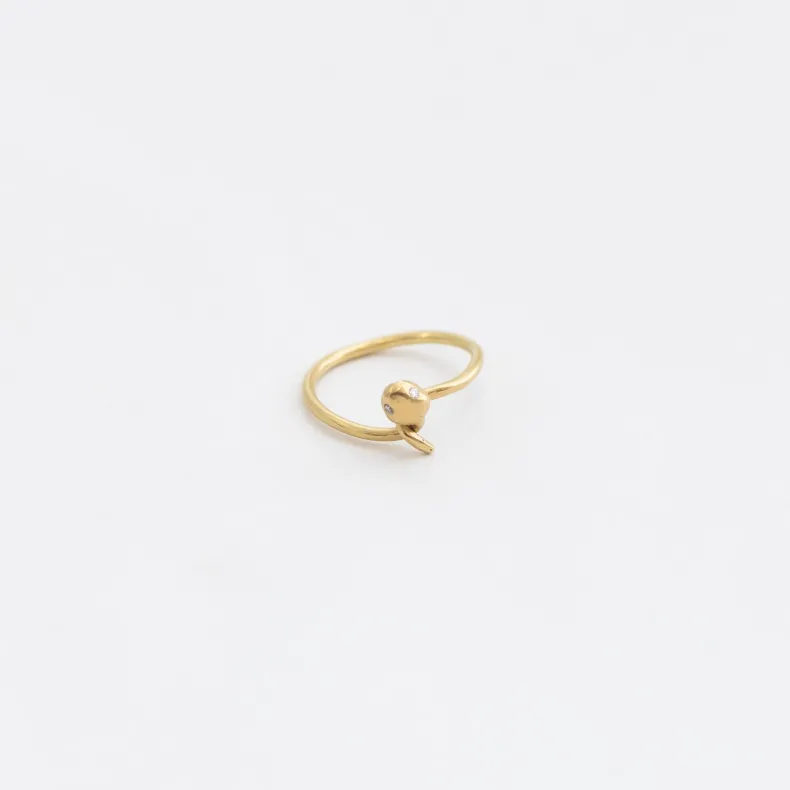 Black Barc 'Hebi Ring' with Diamond Eyes