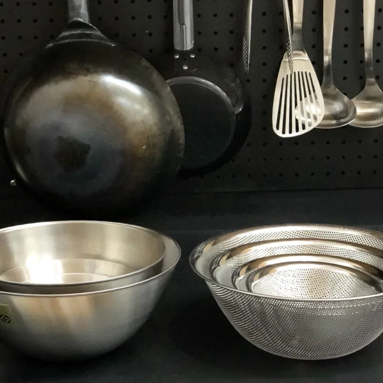 Sori Yanagi Stainless Strainers and Bowls