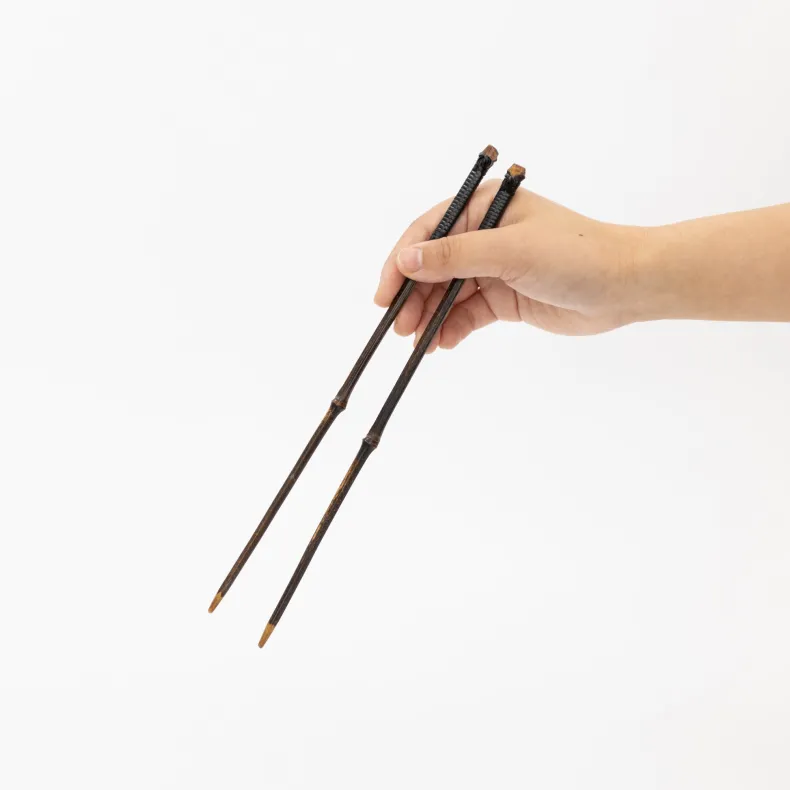 Kosuga Black Bamboo Serving Chopsticks