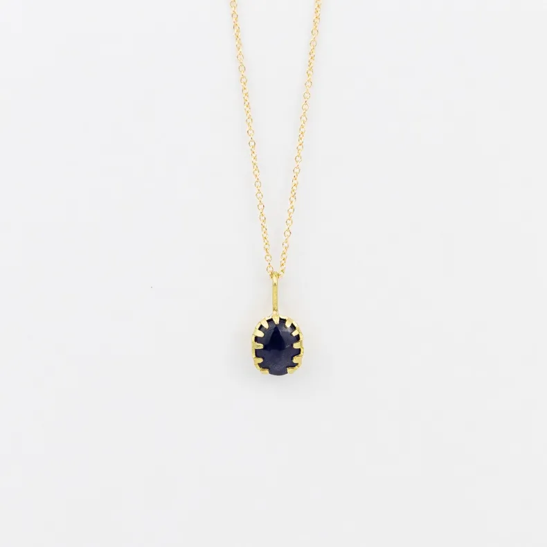 Black Barc 'Doku' Blue Sapphire Necklace