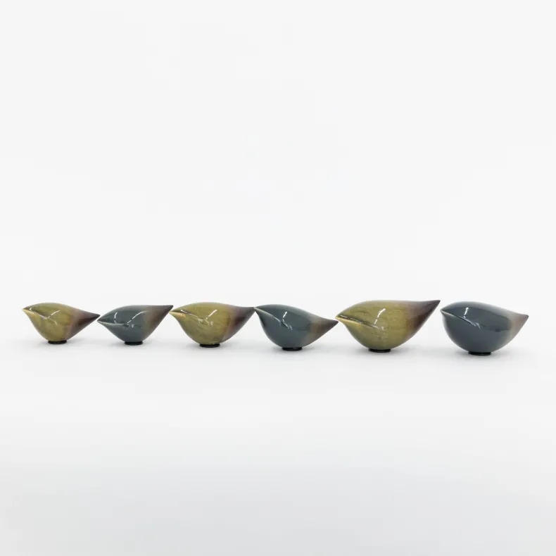 Rie Ito's Ceramic Oval Birds