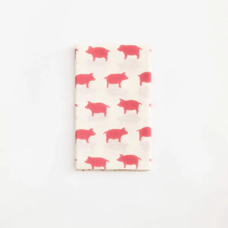 Tenugui - Pink Pig
