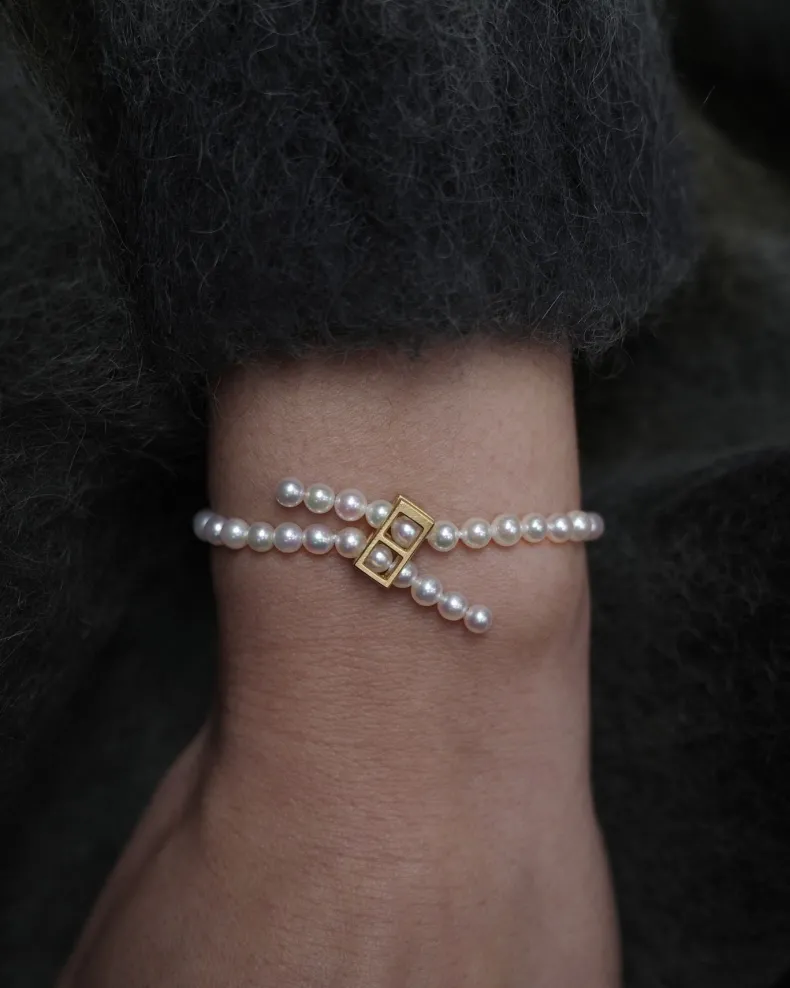 Shihara Akoya Pearl Bracelet 220mm + 18K Gold Clasp