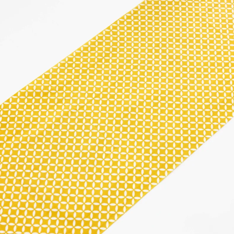 Tenugui - Yellow Diamond on White