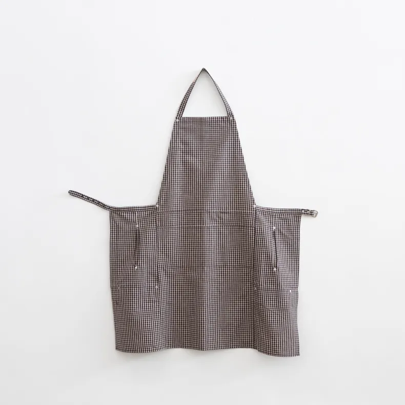 Hakui Bib Apron - Gingham Check