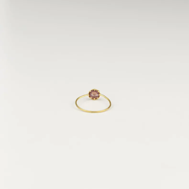 Black Barc 'Smiley' Pink Tourmaline Ring