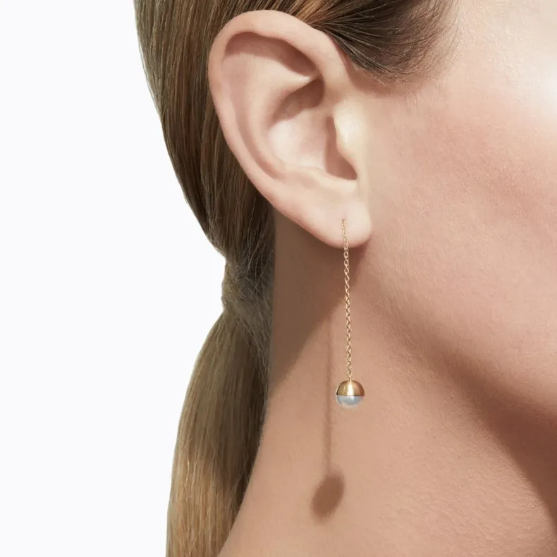 Shihara Half Pearl Chain Earring 0°
