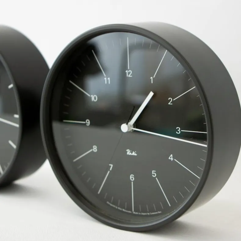 Riki Steel Clock Black WR17-10
