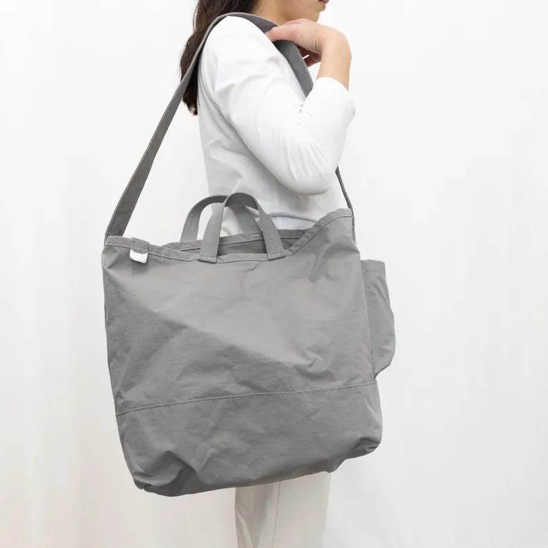 ANUNFOLD Side Pocket Tote Bag - Gray