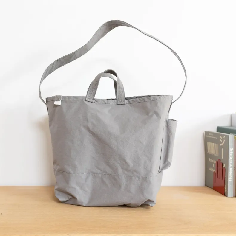 ANUNFOLD Side Pocket Tote Bag - Gray