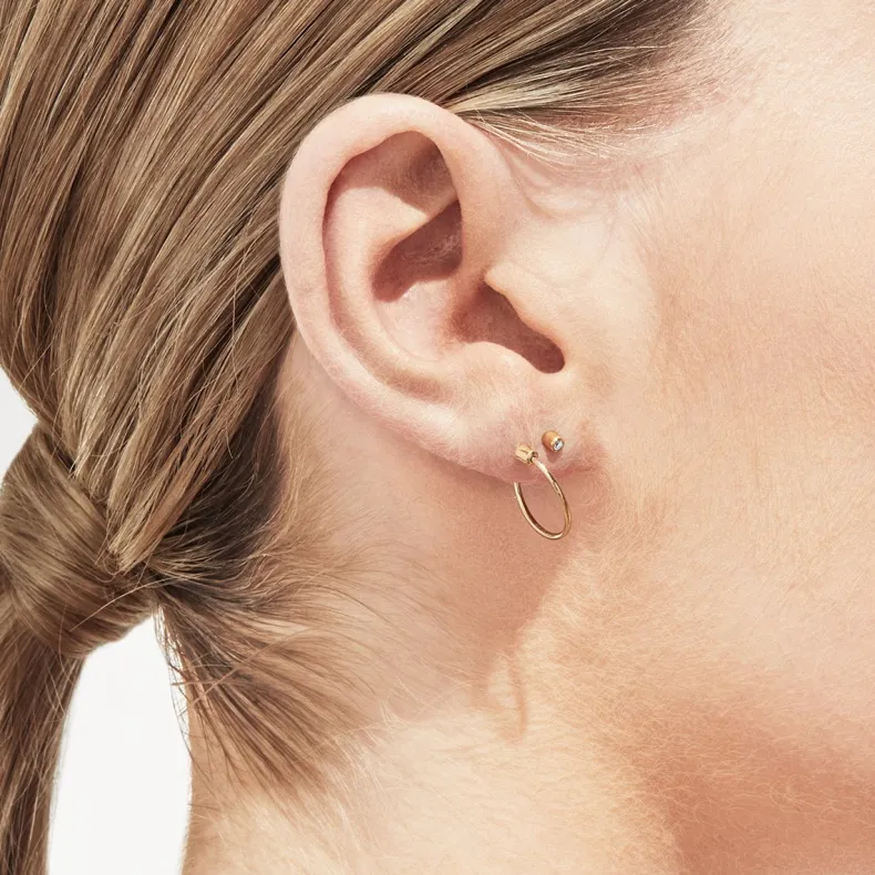 Shihara Diamond Twist Round Earring 01