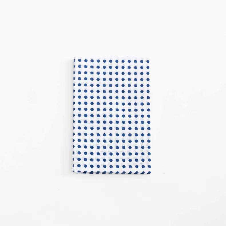 Tenugui - Blue Dots on White