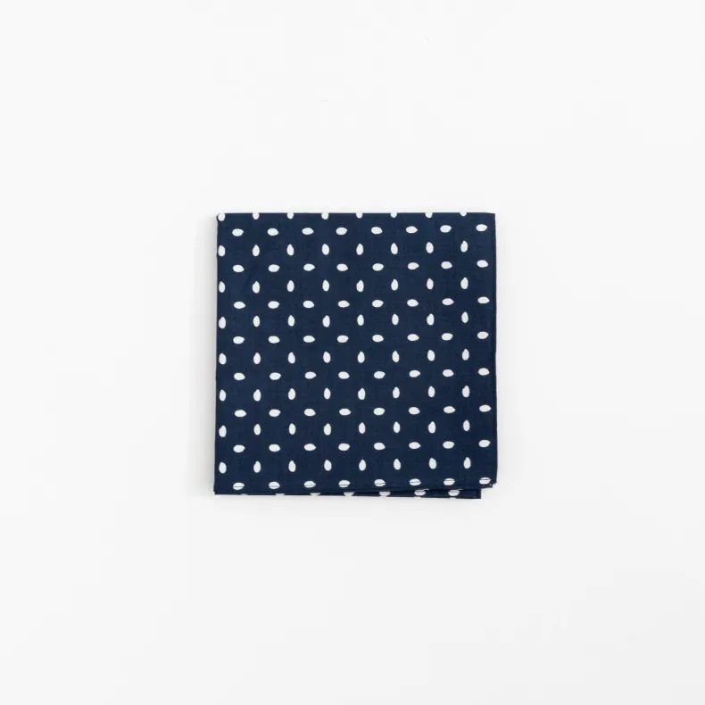 Furoshiki - White Rice on Navy