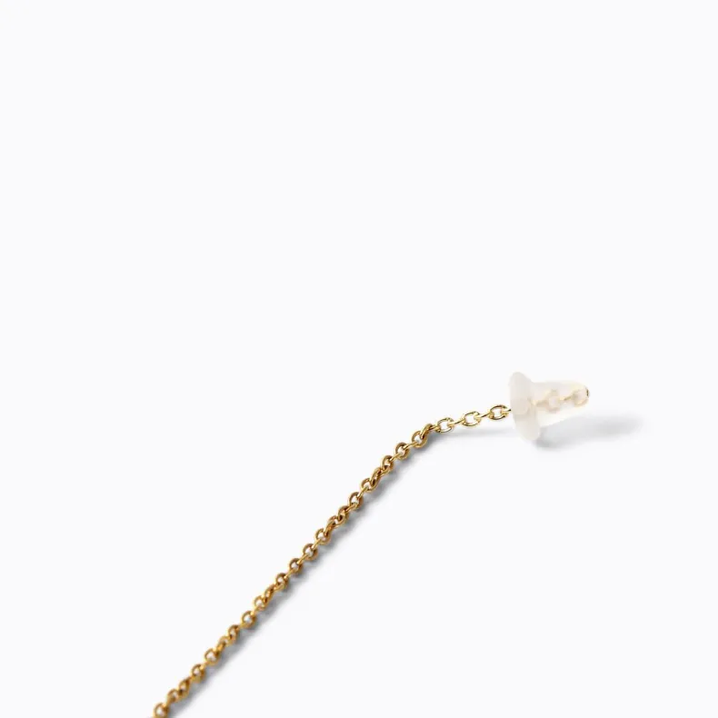 Shihara Half Pearl Chain Earring 90°