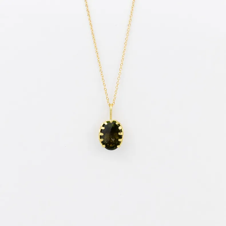 Black Barc 'Doku' Green Tourmaline Necklace