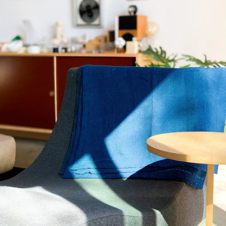 Indigo Over Dye Blankets: Indigo