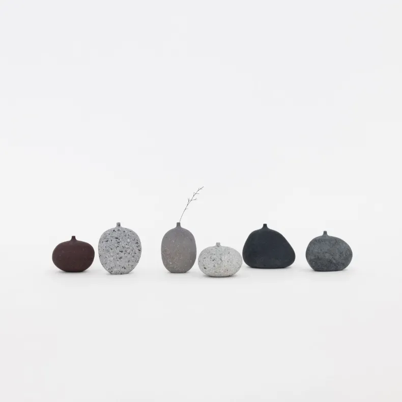 Sea Stone Vases and Sea Stone with Legs by Mitsuru Koga