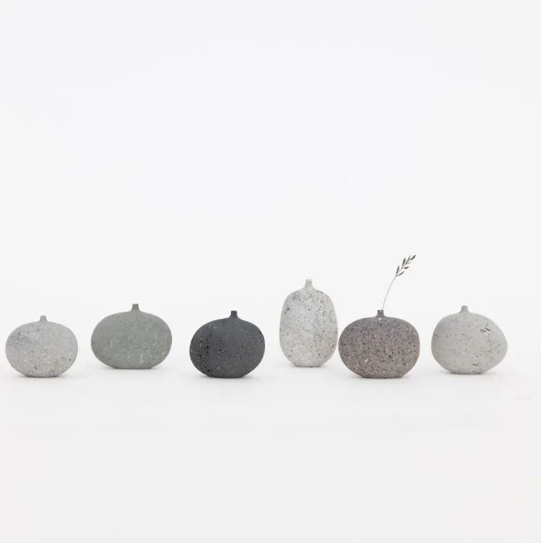 Sea Stone Vases and Sea Stone with Legs by Mitsuru Koga